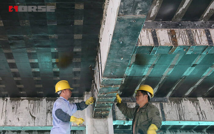 epoxy bonded steel plate for beam