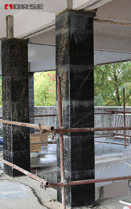 Carbon fiber fabric reinforced concrete column Carbon fiber fabric reinforced concrete column
