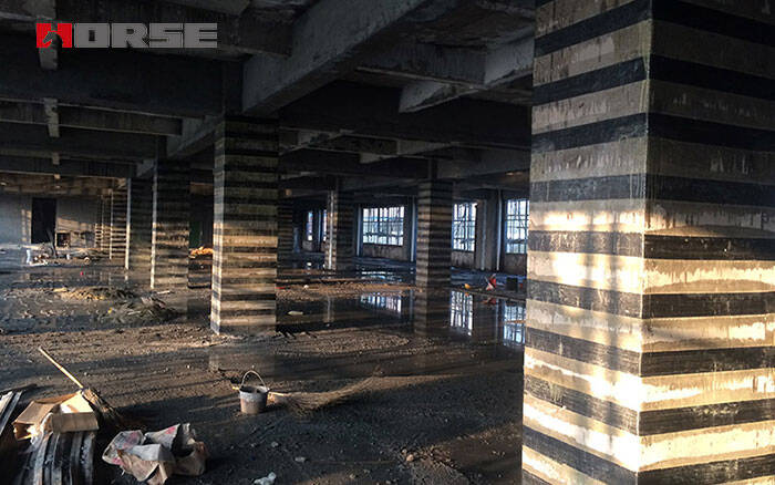 Carbon fiber wrapping for reinforced concrete column Carbon fiber wrapping for reinforced concrete column