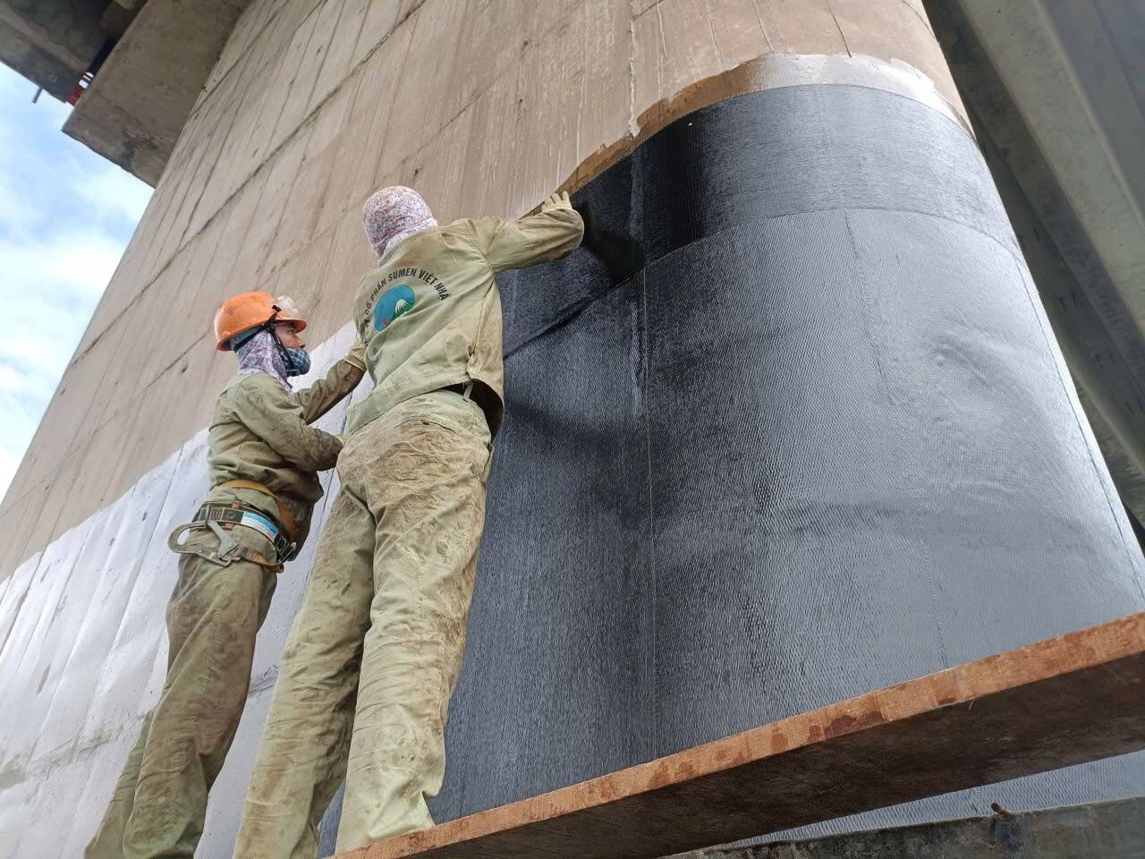 Repair Damaged Bridge Girder and Piers with Carbon Fiber Reinforced Polymer(CFRP)
