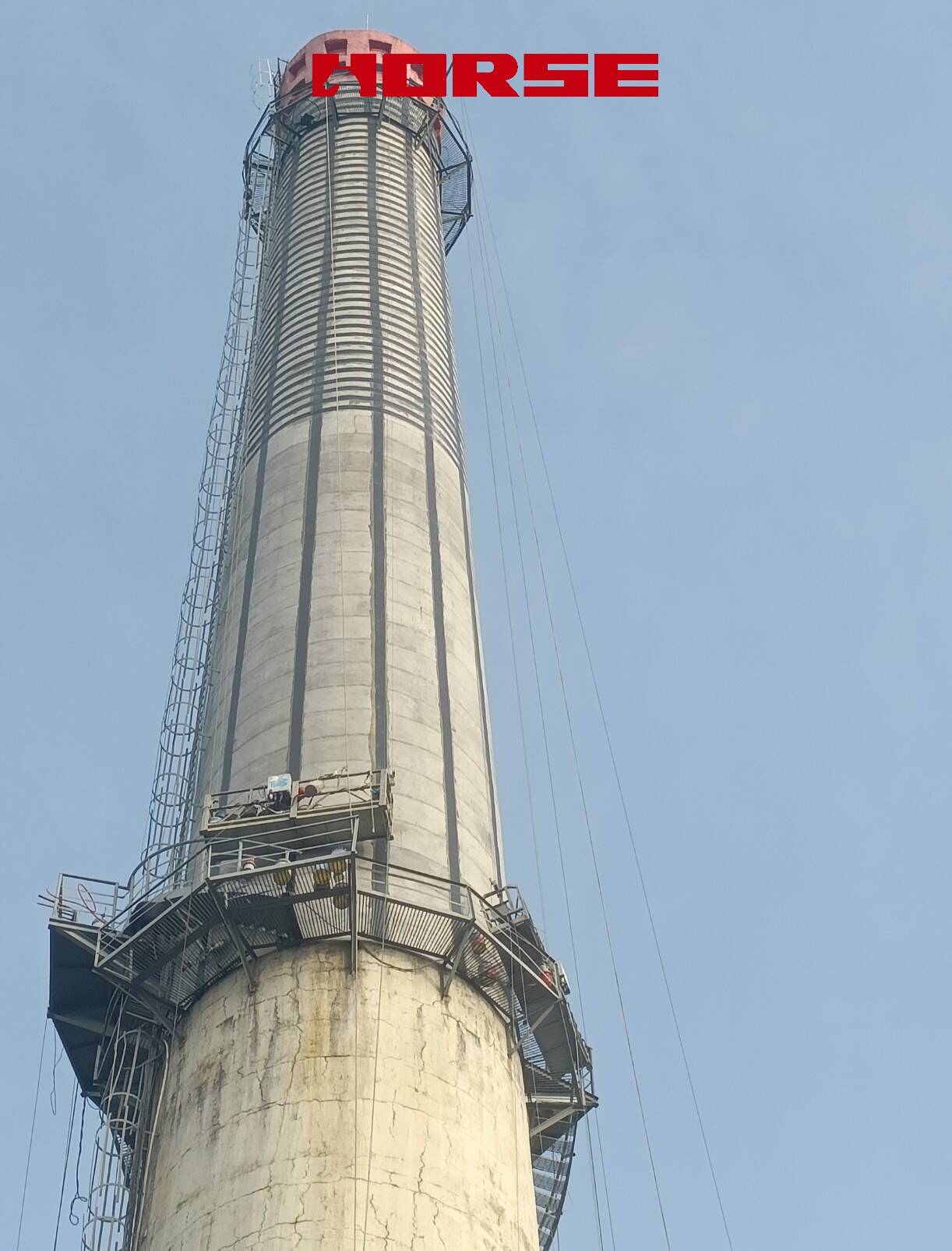Chimneys & Smoke Stacks Repair By Carbon Fiber Reinforced Polymer(CFRP)