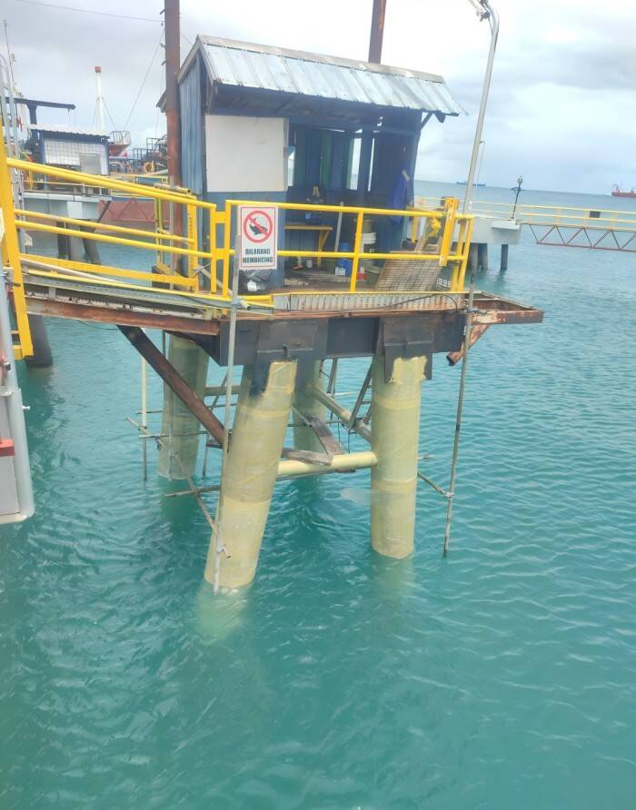 FRP Composite Strengthening Port Terminal in Indonesia