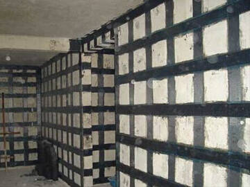 Reinforcement of concrete shear wall with fiber reinforced polymer(FRP) wrap