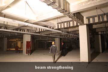 beam strengthening by steel plate bonding