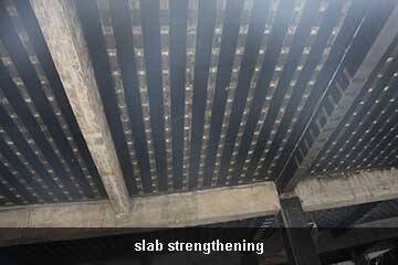 slab strengthening by ud carbon fiber sheet